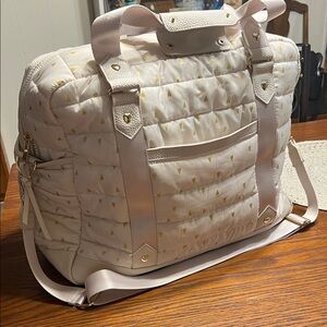 Stylish Cream Quilted Women's Travel Bag